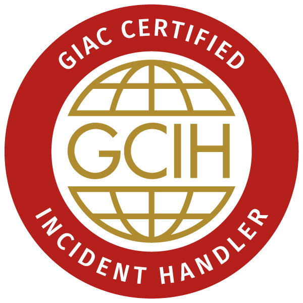 GCIH certification badge - GIAC Certified Incident Handler